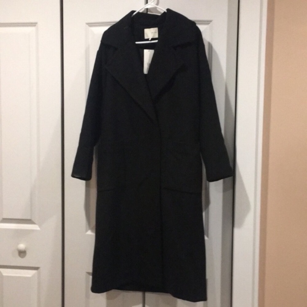 OAK + FORT black oversized coat